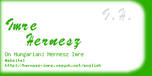 imre hernesz business card